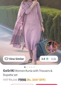 Kurta Pent Dupatta Lavender🫰