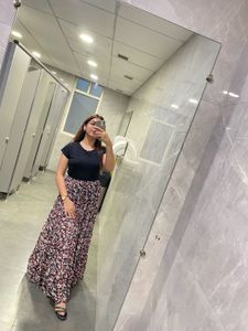 Long Floral Skirt
