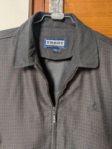 Brown Check Harrington Jacket