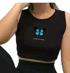 Butterfly Graphic Crop Top