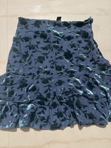 Floral Velvet Mini Skirt