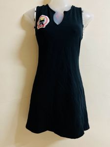 Cute Trifted Black Cotton One Piece🖤