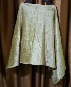 Party Wear Winter Stole Golden Beige Color