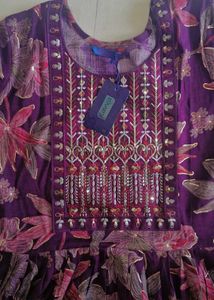 Floral maroon  Ethnic kurta suit