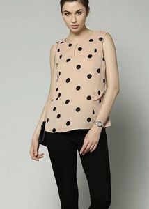 Polka Dot Sleeveless Top