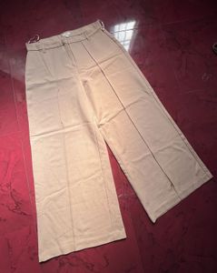Beige Wide Leg Pants