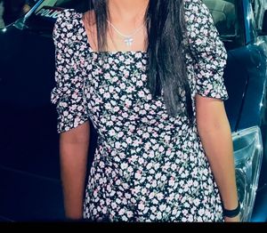 PRETTY BLACK N PINK DRESS