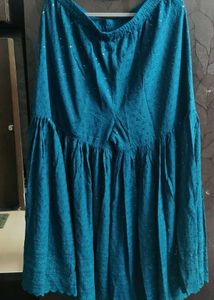 TealBlue Embroidered Kurta by aacho