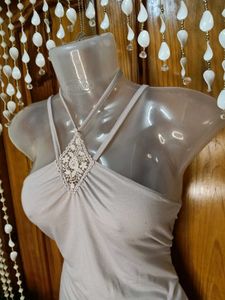 Elegant Halter Top with Lace Detail
