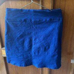 Blue Denim Mini Skirt