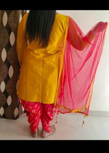Patiala Suit With Thread Embroidery Work