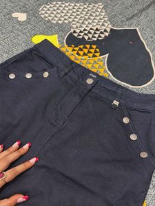 Navy Blue Straight Skirt