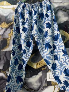 Floral Blue Kurta Set For Women