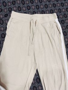 Beige Track Pants