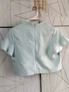 Cute Light Blue Crop Top