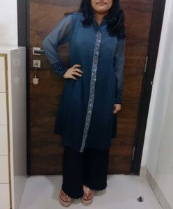 Beautiful Shaded Blue Grey Kurta
