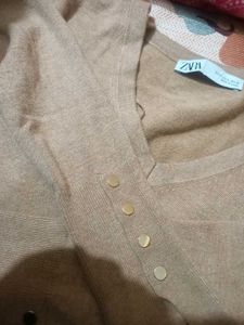 &#34;Chic Brown Full-Sleeve Top&#34;