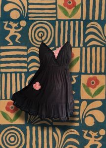 Black Custom Dress Knee Length