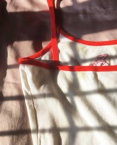 Devil Graphic Crop Tank Top