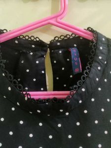 Kraus Polka Dot Black Top
