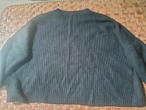 Crochet Cute Black Sweater
