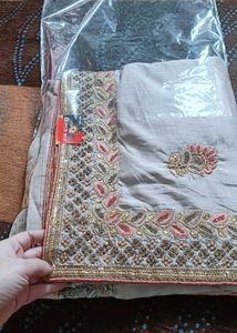 Grey 🩶 Saree For Wedding 💍💒