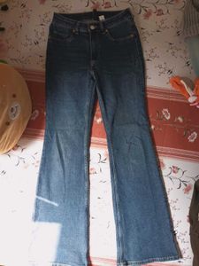H&M Flared Blue Jeans