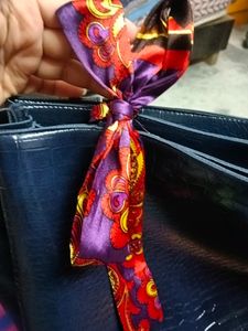 Totally New Ribbon With 4 Chains Bag