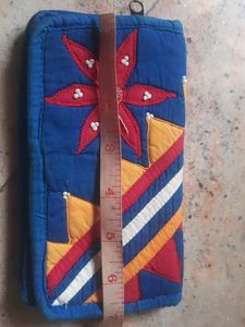 Blue Emroidry Hand Purse