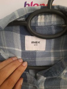 Max Light Blue Plaid Shirt