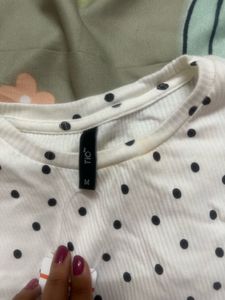 Rio White Polka Dot T-shirt
