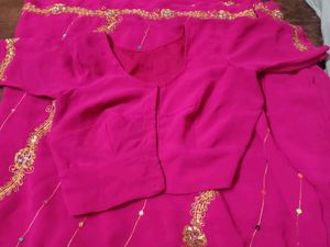 Saree With Amazing Handwork