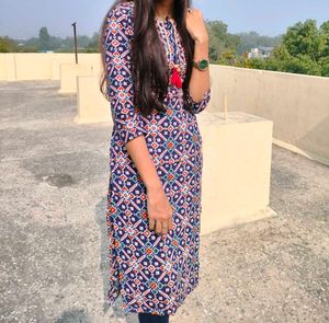 Blue Printed Kurta