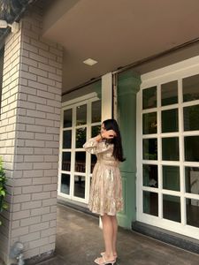 Sparkly Gold Mini Dress