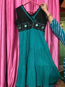 Sea Green Kurti With Duptta
