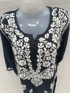 Lakhnavi Hand Embroidery Long Kurti