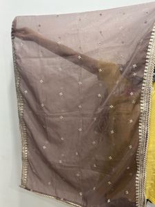 Elegant Brown Kurtaset pajama and dupatta