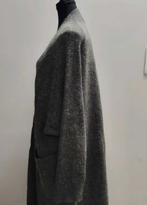 Cozy Gray Long Cardigan
