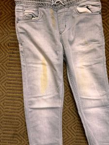Gray Denim Joggers