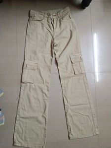 Office White Cargo Pant