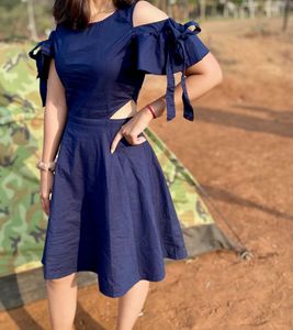 Peplum Waist Cut Dress