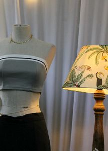 Gray Bandeau Top