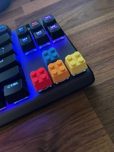 Custom LEGO Brick Keycaps 3d printed