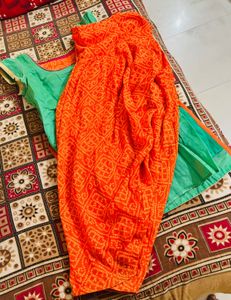 Beautiful Green&amp;orange patiayala salwar suits