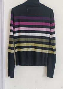 Striped Turtleneck Sweater