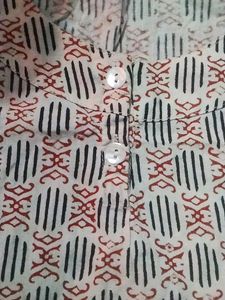 Fabindia Offwhite Top With Front Open Bottons