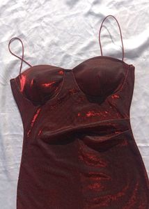 Brand New(Savana Dual Shade)Red Shimmer Mini Dress
