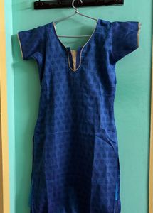 Blue Kurta with duppatta and pabt