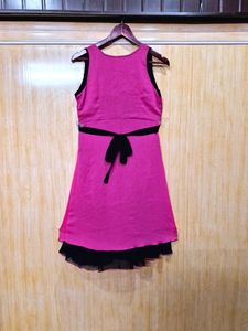Sepia Magenta Frilled Dress (Women&#39;s)
