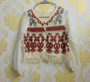 Boho Crochet Knit Top